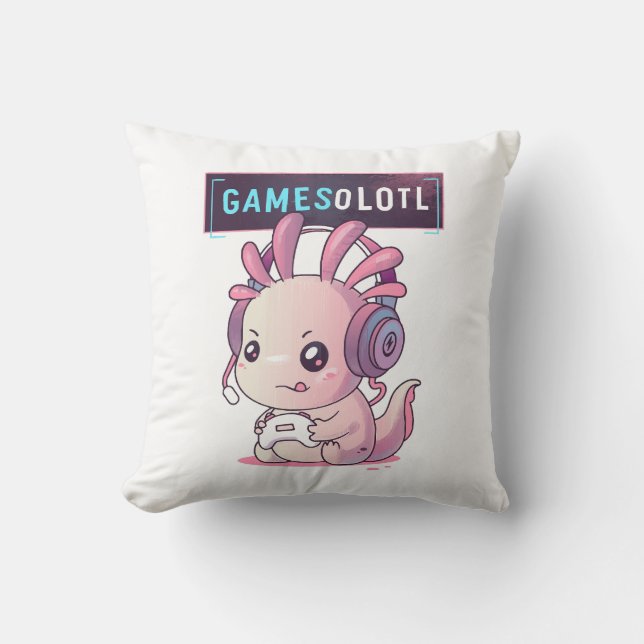 Gamesolotl - Axolotl Spelare Kudde (Framsida)