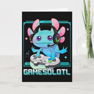 Gamesolotl Axolotl TV-spelare Kawaii Pastell Goth Kort
