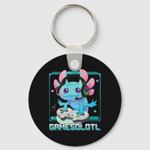 Gamesolotl Axolotl TV-spelare Kawaii Pastell Goth Nyckelring