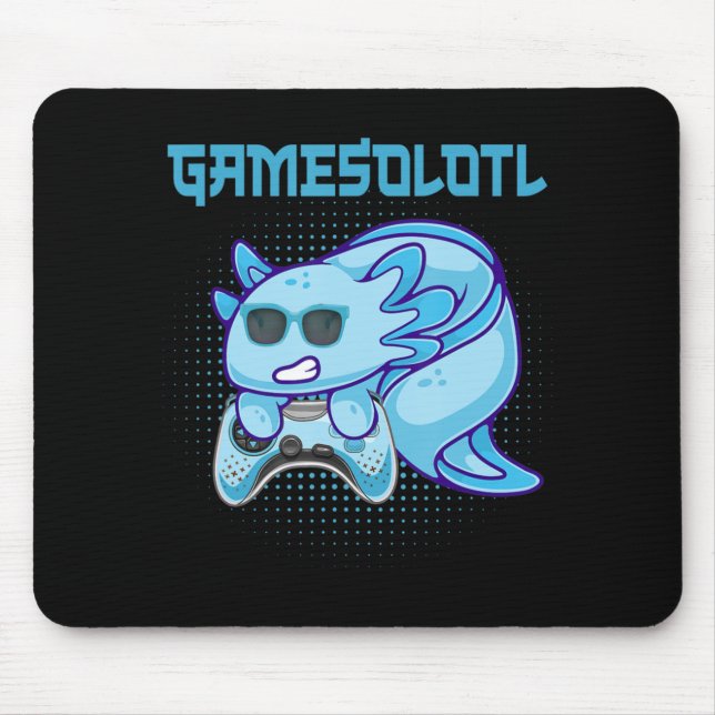 Gamesolotl Axolotl Video Gamer Kawaii Anime Kids B Musmatta (Framsidan)