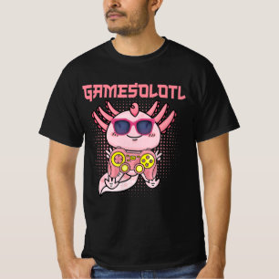 Gamesolotl Axolotl Video Gamer Kawaii Anime Kids B T Shirt