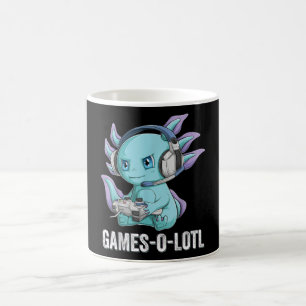 Gamesolotl Axolotl Video Gamer Kawaii Anime-pojkar Kaffemugg