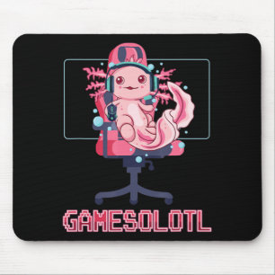 Gamesolotl Axolotl Video Gamer Kawaii Anime-spel Musmatta