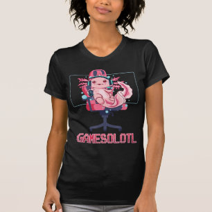 Gamesolotl Axolotl Video Gamer Kawaii Anime-spel T Shirt