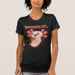 Gamesolotl Axolotl Video Gamer Kawaii Pastel Goth T Shirt