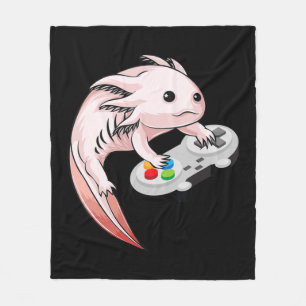 Gamesolotl Axolotl Video Games Kawaii Anime-spel Fleecefilt