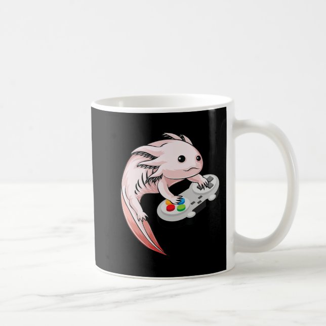 Gamesolotl Axolotl Video Games Kawaii Anime-spel Kaffemugg (Höger)