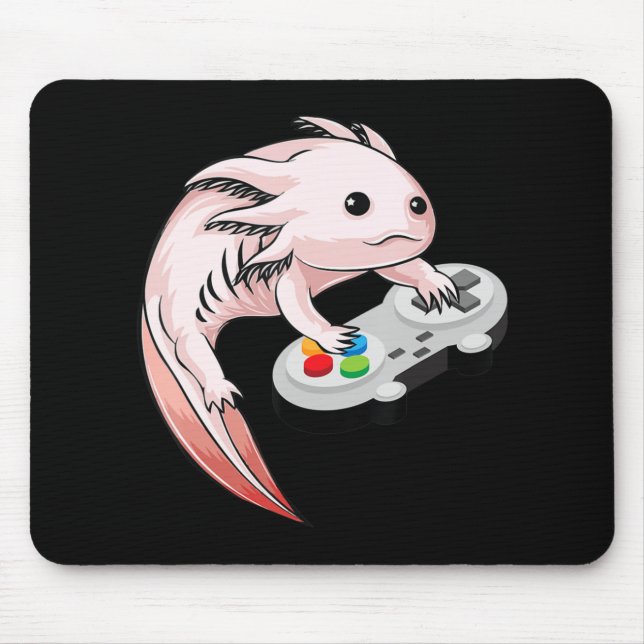 Gamesolotl Axolotl Video Games Kawaii Anime-spel Musmatta (Framsidan)