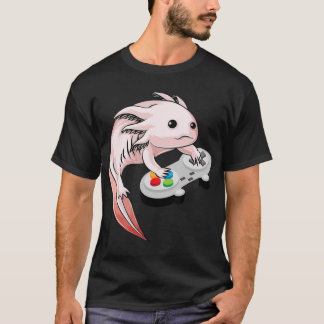 Gamesolotl Axolotl Video Games Kawaii Anime-spel T Shirt