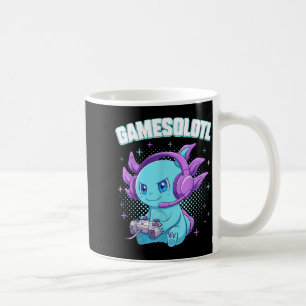 Gamesolotl Axolotl Videospelare Kawaii Animepresen Kaffemugg