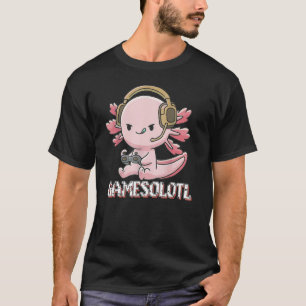 Gamesolotl Cute Axolotl Video Gaming Gamer Boys Gi T Shirt