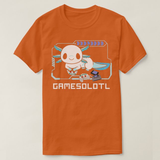 Gamesolotl Funny Axolotl Video Gaming Animal T Shirt (Design framsida)