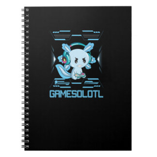 Gamesolotl Gamer Axolotl Anime Fish Speling Anteckningsbok