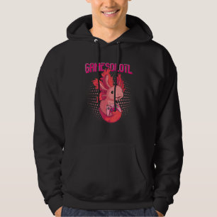 Gamesolotl Gamer Axolotl spelar videospel Liza Hoodie