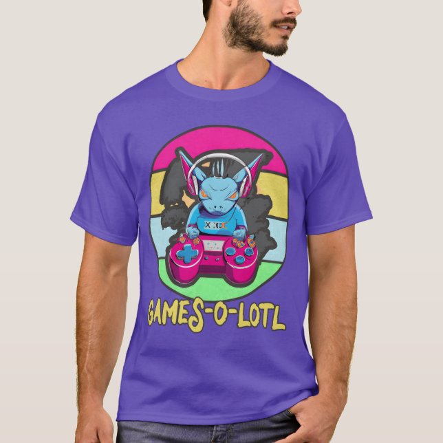 GamesOLotl present vintage T Shirt (Framsida)
