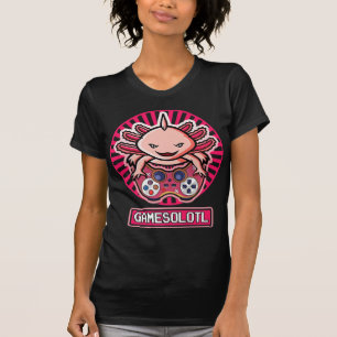 Gamesolotl Video Gamer Axolotl Cute Axolotl Kawai T Shirt