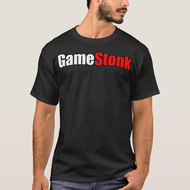 Gamestonk Lagrar Market - Cant Stop GME Gamestick T Shirt (Framsida)