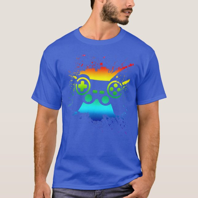 Gaming 365 Fokuserad spelspelspelsspelspresentflic T Shirt (Framsida)
