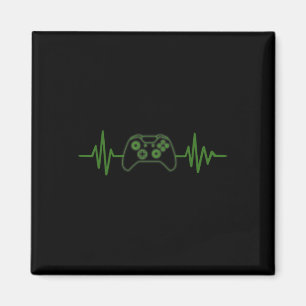Gaming 365 Gamer Heartbeat T-shirt för videospel Magnet