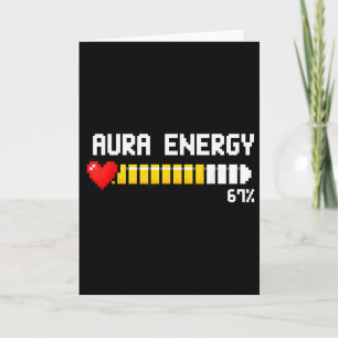Gaming 67 Aura Energy 67 Procent Meme Gamer Retro Kort