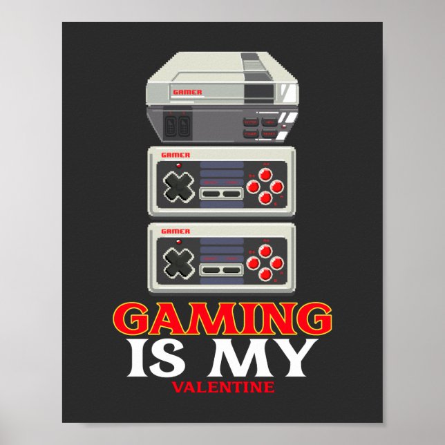 Gaming är min Alla Hjärtans Dag  Poster (Framsidan)