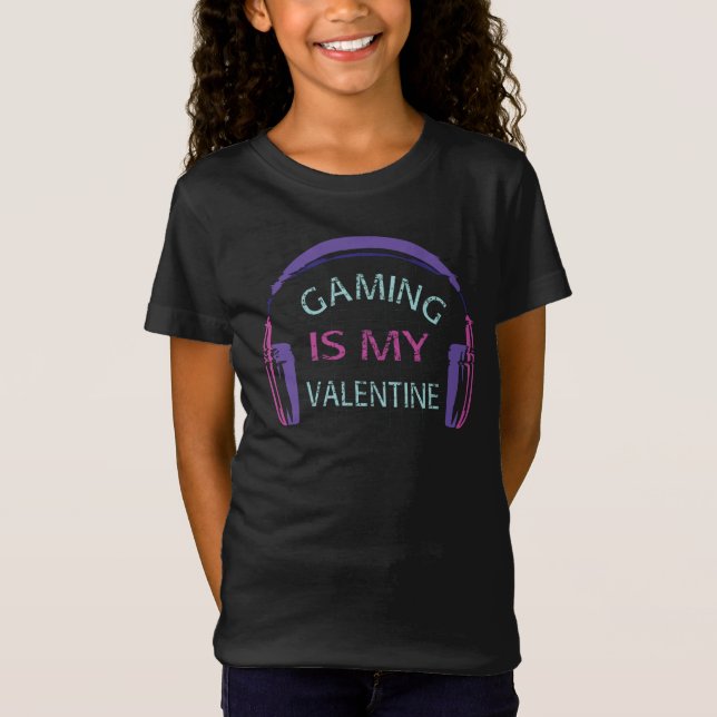 Gaming är min Alla Hjärtans Dag T Shirt (Framsida)