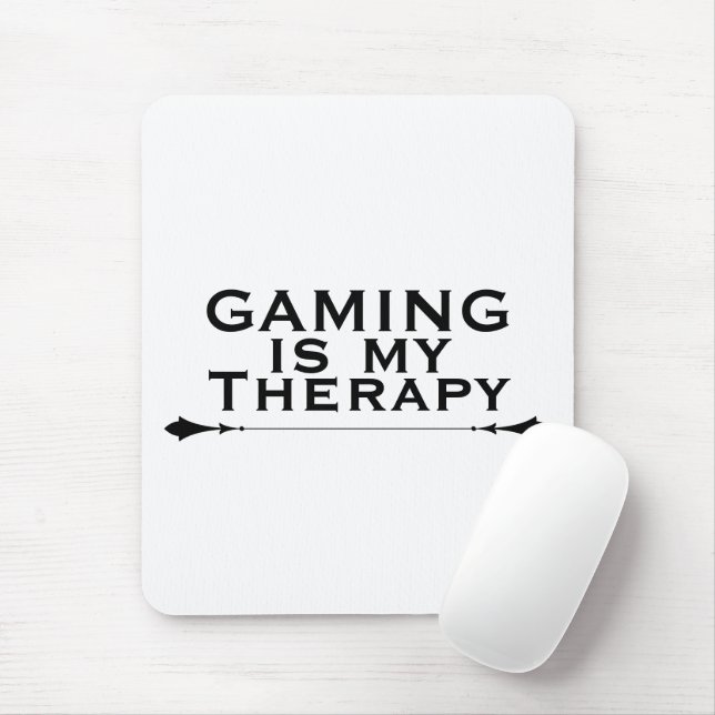 Gaming är min terapi gamer musmatta (Med mus)