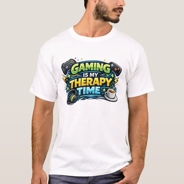 Gaming Är Min Terapitime T Shirt (Framsida)