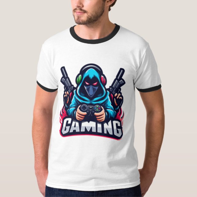 Gaming Assassin Ringer Tee - Freefit Naturally" (Framsida)