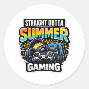 Gaming Back to School-design Runt Klistermärke