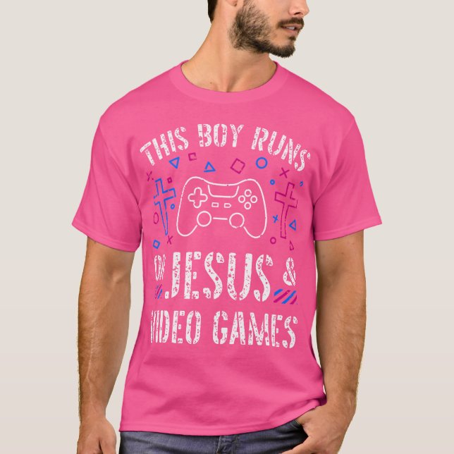 Gaming Christian Nerd T Shirt (Framsida)