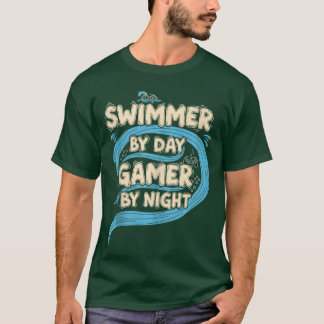 Gaming-citat Simningshumor Simmare på dag Gamer b T Shirt