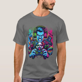 Gaming Co-Pilot - Dog Lover Gamer Art T Shirt
