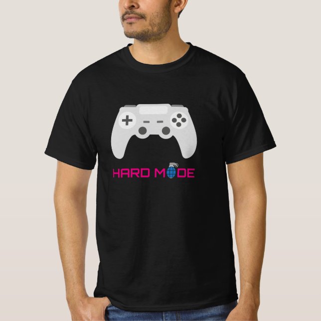 Gaming Controller Hard Mode T Shirt (Framsida)