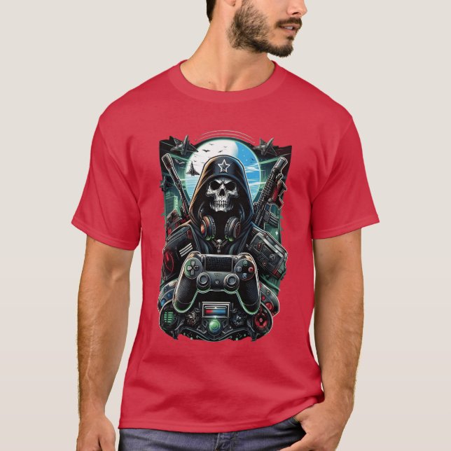 Gaming Design vintage girl T Shirt (Framsida)