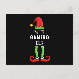 Gaming Elf-julmatchning - familjegåva Vykort
