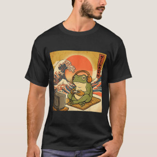 Gaming Frog Art Ukiyo-e Japanese Gamer Anime Men W T Shirt