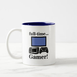 Gaming Gamer Funny Två-Tonad Mugg