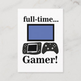 Gaming Gamer Funny Video Gamer Visitkort