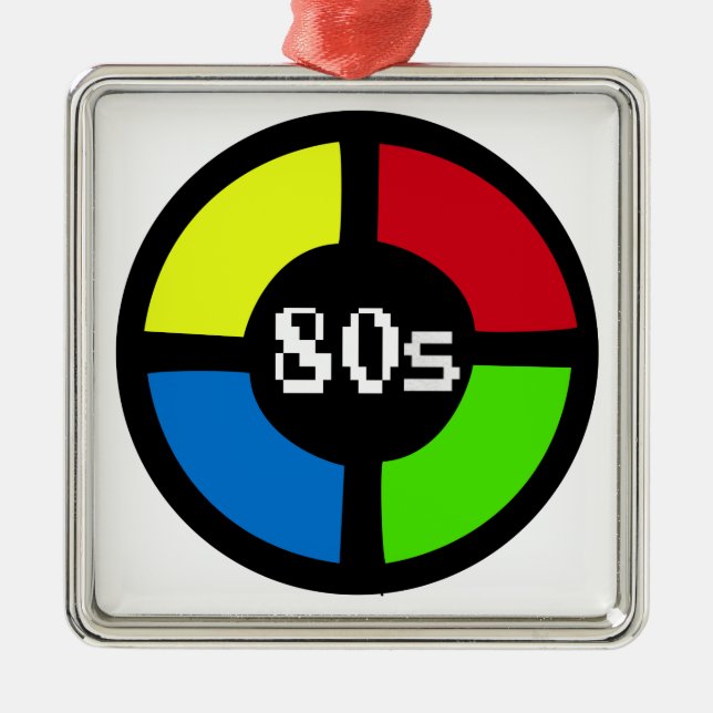 Gaming - Glöm Aldrig 80-Talets Spelargadget Metall Julgransprydnad Metall (Framsidan)