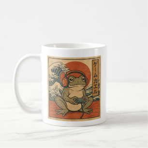 Gaming Groda Konst Ukiyo-e Japanska Spelare Anime Kaffemugg