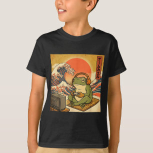 Gaming Groda Konst Ukiyo-e Japanska Spelare Anime T Shirt