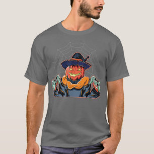 Gaming Halloween Skeleton Jack o lantern Gamer Boy T Shirt