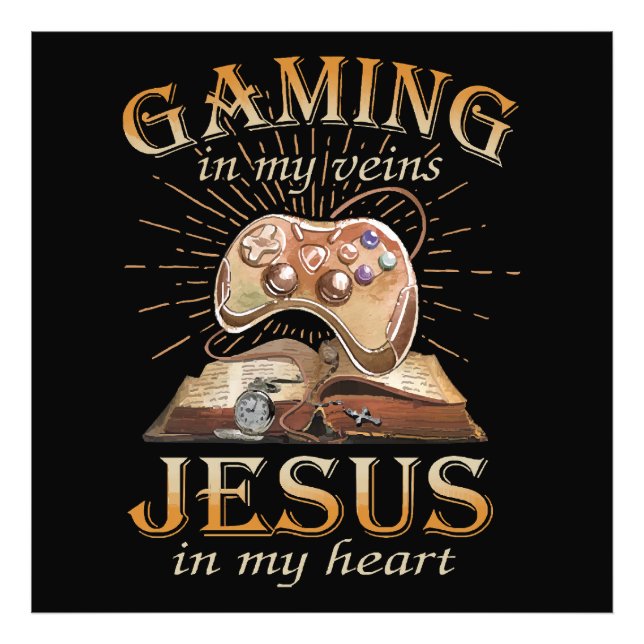 Gaming i mina ådror Jesus i mitt hjärta Fototryck (Framsidan)