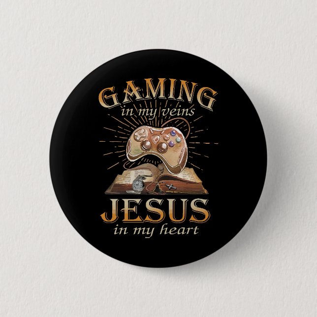 Gaming i mina ådror Jesus i mitt hjärta Knapp (Framsida)