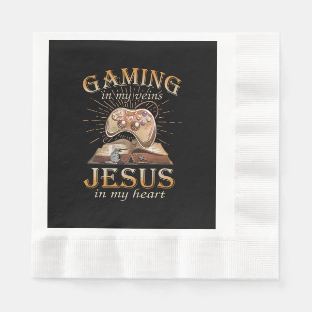 Gaming i mina ådror Jesus i mitt hjärta Pappersservett (Framsidan)