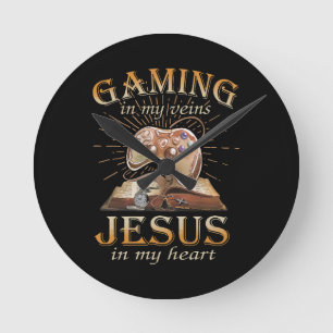 Gaming i mina ådror Jesus i mitt hjärta Rund Klocka