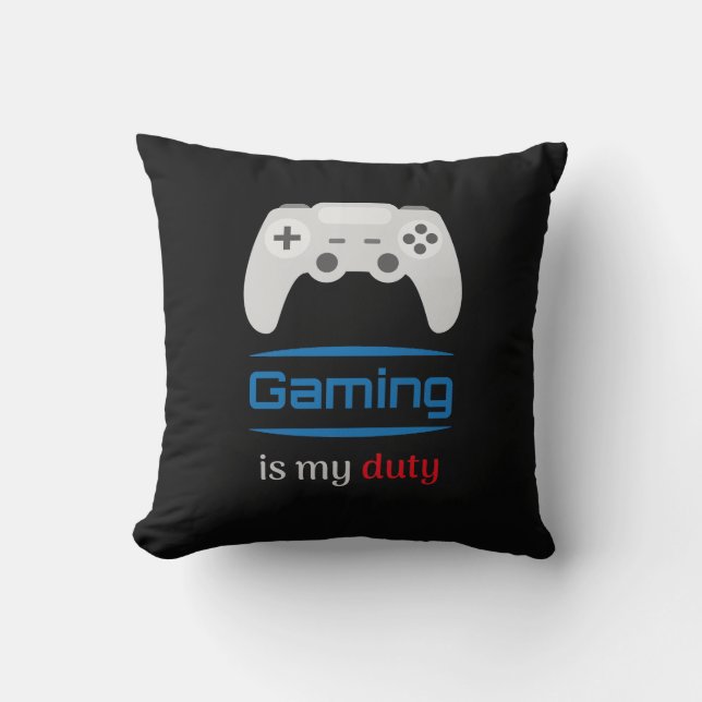 Gaming Is My Duty Gamer Controller Kudde (Framsida)
