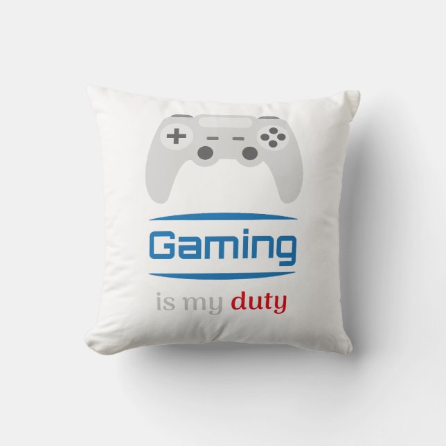 Gaming Is My Duty Gamer Controller Kudde (Framsida)