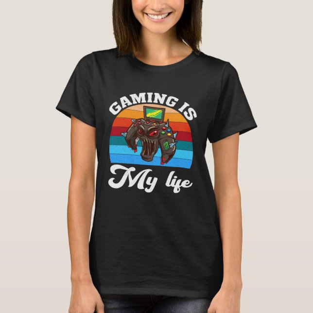 Gaming Is My Life  Video Gaming   2 T Shirt (Framsida)